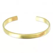 Flat Jonc Bracelet in Raw Brass 6x150 mm to Customize x1