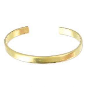 Flat Jonc Bracelet in Raw Brass 6x150 mm to Customize x1