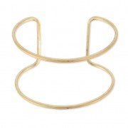 Cuff-Style Bracelet in Raw Brass 46x160 mm to customize x1|raw }}