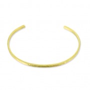 Hammered Jonc Bracelet in raw brass 3x150 mm to customize x1