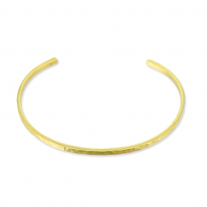 Hammered Jonc Bracelet in raw brass 3x150 mm to customize x1
