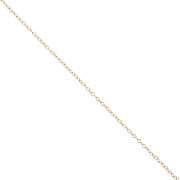 Thin Oval Mesh convict Chain 1.3  mm fine Gold plated x1m|raw }}