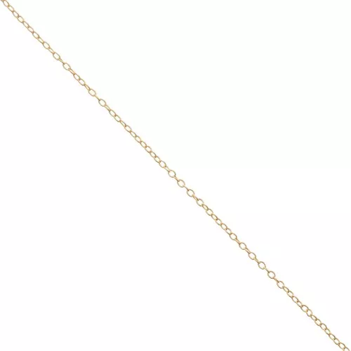Thin Oval Mesh convict Chain 1.3  mm fine Gold plated x1m