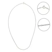 Oval links Choker 1.6mm Antique Silver x 48 cm