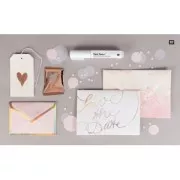 Set of 6 metalized Tansfer Foils by Paper Poetry Iris