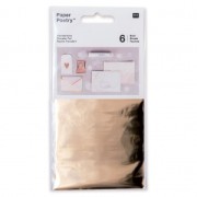 Set of 6 metalized Tansfer Foils by Paper Poetry Gold