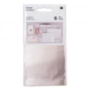 Set of 6 metalized Tansfer Foils by Paper Poetry Champagne