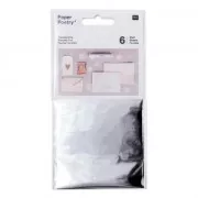 Set of 6 metalized Tansfer Foils by Paper Poetry Silver