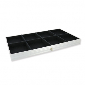 Tray for Jewelry Suitcase 8 Compartments Black x1