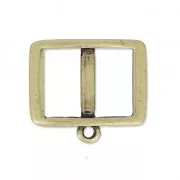 Spacer for 10 mm lace for choker  17.5 mm bronze x1