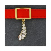 Spacer for 10 mm ribbon for choker 17.5 mm Golden Rose x1