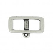 Spacer for 5 mm ribbon for choker 18 mm Fine Antique silver plating x1