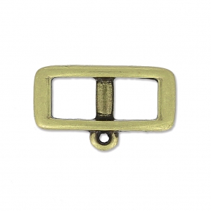 Spacer for 5 mm ribbon for choker 18 mm Bronze x1