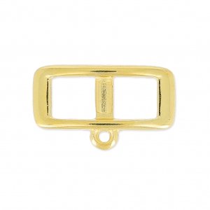 Spacer for 5 mm ribbon for choker 18 mm fine Gold plated x1