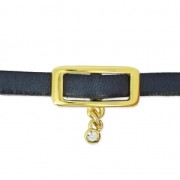 Spacer for 5 mm ribbon for choker 18 mm Golden Rose x1