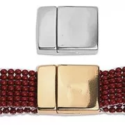 Magnetic Clasp 23.5 x 19.5 mm Golden x1