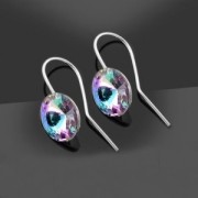 Ear Hooks for PureCrystal Cabochons 1122 10 mm fine Gold plated x2