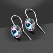 Ear Hooks for PureCrystal Cabochons 1122 10 mm fine Gold plated x2