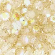 Fire Polished faceted round beads 4mm Crystal Lemon Rainbow x50