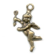 Angel charm bronze tone 26mm x1