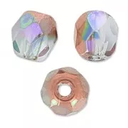 Fire Polished faceted round beads 4mm Crystal Copper Rainbow x50