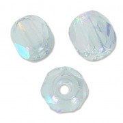 Fire Polished faceted round beads 4mm Crystal Blue Rainbow x50|raw }}
