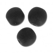 Round beads 6mm Jet Mat x25