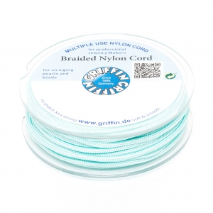 Jade thread / Griffin European braided nylon thread 0.5 to 0.8 mm - Turquoise x25m