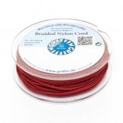 Griffin European Braided Nylon Thread 0.5 to 0.8mm Garnet x25m