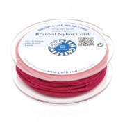 Griffin European Braided Nylon Thread 0.5 to 0.8mm Dark Red Fuchsia x25m|raw }}