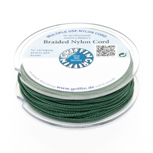 Griffin European Braided Nylon Thread 0.5 to 0.8mm Dark Green x25m