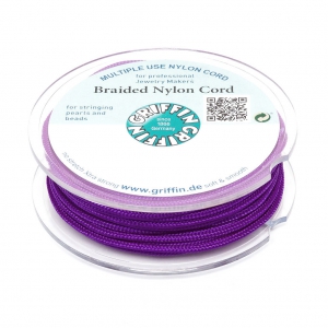 Griffin European Braided Nylon Thread 0.5 to 0.8mm Amethyst x25m