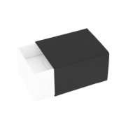 Gift box for ring 5x4.3x3 cm cm White/Matt Black x1
