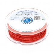 Griffin European Braided Nylon Thread 1mm Red x25m