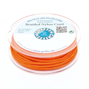 Griffin European Braided Nylon Thread 1mm Orange x25m