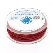 Griffin European Braided Nylon Thread 1 mm Garnet x25m