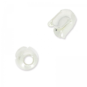 925 Sterling Silver tulip-shaped end caps 4mm x1