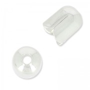 925 Sterling Silver tulip-shaped end caps 5mm x1