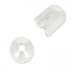 925 Sterling Silver tulip-shaped end caps 5mm x1