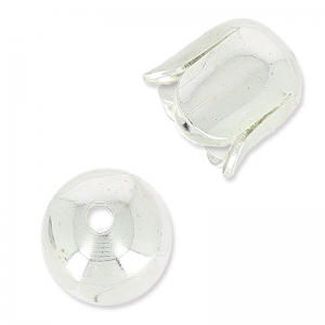 925 Sterling Silver tulip-shaped end caps 6mm x1