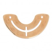 Half Moon Spacer 2 Holes 25.5 mm Golden Rose x1
