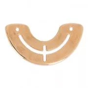 Half Moon Spacer 2 Holes 25.5 mm Golden Rose x1