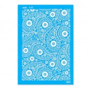 Silk Screen Moiko 74x105 mm - Paisley Oriental Drops pattern 8.02|raw }}