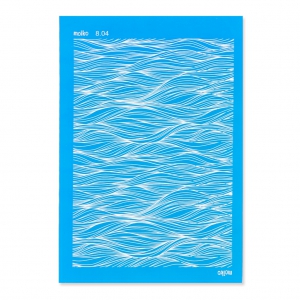 Silk Screen Moiko 74x105 mm - Waves Pattern 8.04