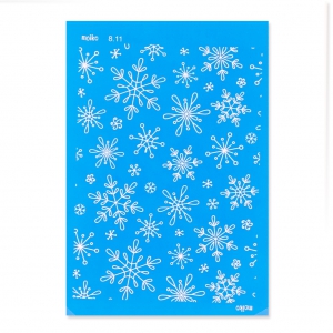 Silk Screen Moiko 74x105 mm - Snowflakes Pattern 8.11