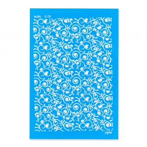 Silk Screen Moiko 74x105 mm - Small Leaves Pattern 8.08