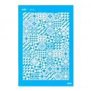 Silk Screen Moiko 74x105 mm - Mandalas Checkered Pattern 6.13