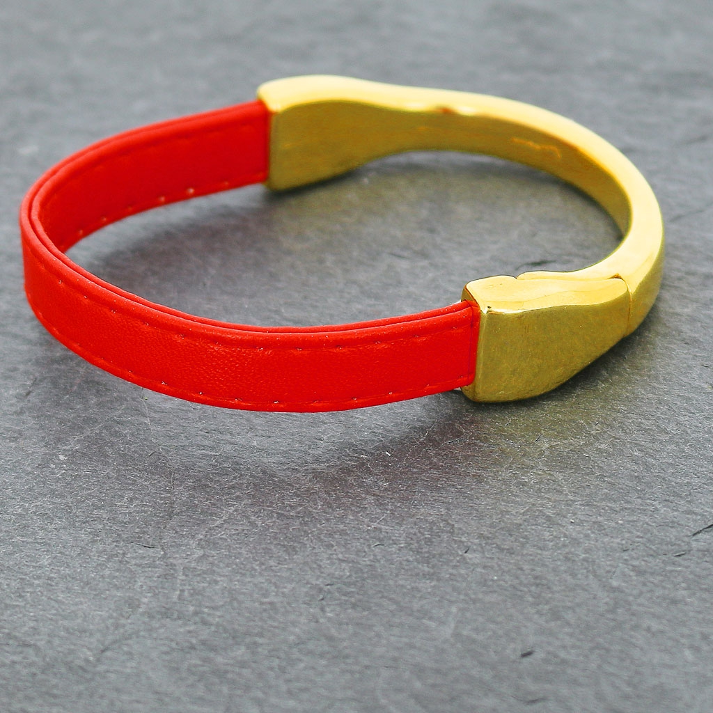 Half Bracelet Clasp for Lace 10 mm fine Gold plated x1