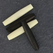 Olive Beads Hair pipe in Bone 36x6 mm White x5