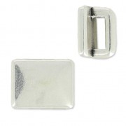 Rectangle Slider for 5mm lace Antique Silver Plating x1|raw }}